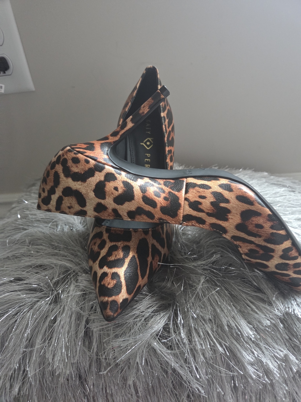 Katy Perry Collections Leopard Print Pointed Toe Pumps - Brown/Black - Picture 2 of 14